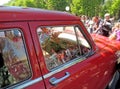 Interior of soviet retro car of 1960s GAZ M21 Volga
