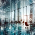 Abstract modern office space Royalty Free Stock Photo