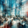 Abstract modern office space Royalty Free Stock Photo