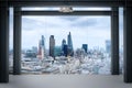 Interior space of modern empty office interior with london city Royalty Free Stock Photo