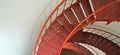 Interior Spiral Staircase of Piedras Blancas Lighthouse on the Central California Coast Royalty Free Stock Photo