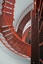 Interior Spiral Staircase of Piedras Blancas Lighthouse on the Central California Coast Royalty Free Stock Photo