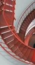 Interior Spiral Staircase of Piedras Blancas Lighthouse on the Central California Coast Royalty Free Stock Photo