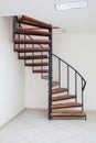 Interior. Spiral staircases at modern home or office. Vertical view Royalty Free Stock Photo