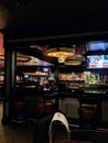 Interior of sports bar