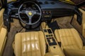 Interior of the sports car Ferrari 328 GTS. Royalty Free Stock Photo