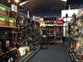 Interior of sports goods store