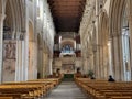 Interior of St Albans Cathedral, England, United Kingdom Royalty Free Stock Photo