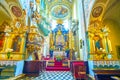 Interior of St Andrew Church in Krakow, Poland