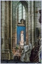 Interior of St Bavo Cathedral in Ghent, Belgium