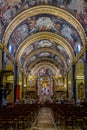 Interior of St John`s Co-Cathedral - Valletta, Malta Royalty Free Stock Photo