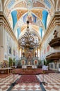 Interior of St. Josaphat Church of Dominican Convent in Zhovkva, Lviv, Ukraine