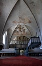 Interior of the St. Laurentii Church in Suederende on Foehr Island, Schleswig-Holstein, Germany