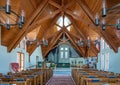 Interior of St. Marks in the Valley Church, Los Olivos, California, USA Royalty Free Stock Photo