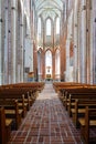 Interior of St. Mary church in Lubeck, Germany Royalty Free Stock Photo