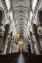 Interior of St. Michael Cathedral - Brussels Royalty Free Stock Photo