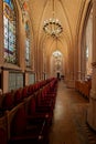 The interior of the St. Nicholas Roman Catholic Cathedral, House of Organ and Chamber Music in Kyiv, Ukraine