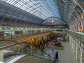 Interior of the St Pancras Train Station, London Royalty Free Stock Photo