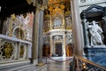 Interior of St. Peter basilica in Rome, Italy