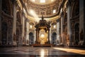 Interior of St. Peter\'s Basilica, Vatican City, Rome, Italy, St Peter Cathedral in Rome, Italy, AI Generated Royalty Free Stock Photo