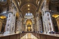 Interior of St. Peter`s Cathedral, Central nave.