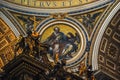 Interior of St Peters Basilica one of the holiest Catholic in Vatican City Royalty Free Stock Photo