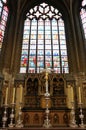 Interior of St. Salvators Cathedral, Bruges, Belgium. Royalty Free Stock Photo