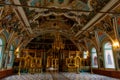 Interior of St. Sergius refectory church of Trinity Lavra of St. Sergius in Sergiev Posad, Russia