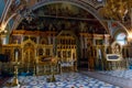 Interior of St. Sergius refectory church of Trinity Lavra of St. Sergius in Sergiev Posad, Russia Royalty Free Stock Photo