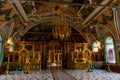 Interior of St. Sergius refectory church of Trinity Lavra of St. Sergius in Sergiev Posad, Russia Royalty Free Stock Photo