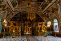 Interior of St. Sergius refectory church of Trinity Lavra of St. Sergius in Sergiev Posad, Russia