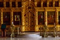 Interior of St. Sergius refectory church of Trinity Lavra of St. Sergius in Sergiev Posad, Russia Royalty Free Stock Photo