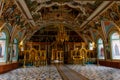 Interior of St. Sergius refectory church of Trinity Lavra of St. Sergius in Sergiev Posad, Russia Royalty Free Stock Photo