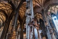 Interior of St. Stephen Cathedral Stephansdom in Stephansplatz in Vienna Austria