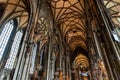 Interior of St. Stephen Cathedral Stephansdom in Stephansplatz in Vienna Austria