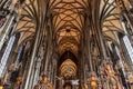 Interior of St. Stephen Cathedral Stephansdom in Stephansplatz in Vienna Austria