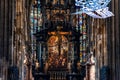 Interior of St. Stephen Cathedral Stephansdom in Stephansplatz in Vienna Austria