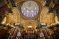 Interior of St. Stephen`s Basilica in Budapest, Hungary Royalty Free Stock Photo
