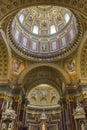 Interior of St. Stephen`s Basilica - Budapest - Hungary Royalty Free Stock Photo