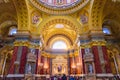 Interior of St. Stephen`s Basilica, a cathedral in Budapest, Hungary Royalty Free Stock Photo