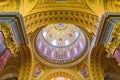 Interior of St. Stephen`s Basilica, a cathedral in Budapest, Hungary Royalty Free Stock Photo