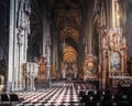 Interior of St Stephens Cathedral Stephansdom - Vienna, Austria Royalty Free Stock Photo