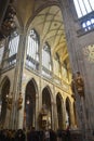 Interior of St. Vitus Cathedral at Prague Castle