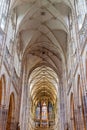 Interior of Saint Vitus Cathedral, Prague, Czech Republic Royalty Free Stock Photo