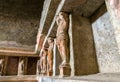 Interior of Stabian baths in Pompeii Royalty Free Stock Photo