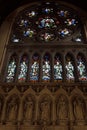 Interior stained glass windows of St Colman's Cathedral