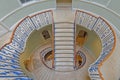 Spiral staircase inside Courtauld Gallery, Somerset House, London Royalty Free Stock Photo