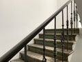 Interior of the staircase leading up. Up the stairs on the landing Royalty Free Stock Photo