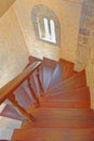 san martin, peru: wooden Interior stairs