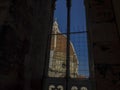 interior of stairway of florence giotto tower detail near Cathedral Santa Maria dei Fiori, Brunelleschi Dome Italy Royalty Free Stock Photo